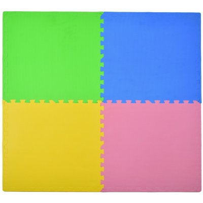 Divio Pěnové puzzle do fitness a bazénu 60 x 60 x 1 cm multicolor 4 ks – Zboží Dáma