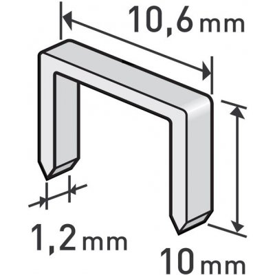 EXTOL PREMIUM spony, 1000ks, 10mm, 10,6x0,52x1,2mm, 8852203 – Zboží Mobilmania