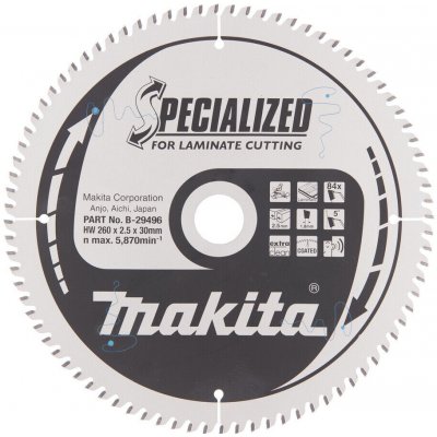 Makita B-29496 pilový kotouč na lamino 260x30mm 84T – Zboží Mobilmania