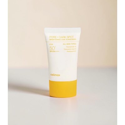 Celimax Pore+ Dark Spot Brightening Care Sunscreen Rozjasňující opalovací krém SPF50+ PA++++ 50 ml – Sleviste.cz