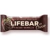 Bezlepkové potraviny Lifefood Lifebar InChoco kakaové boby s vanilkou 40 g Bio