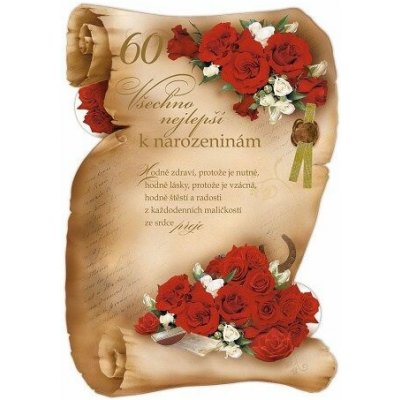 ARGUS Přání k 60. narozeninám 15-8005c60 – Zboží Dáma