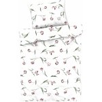 Livarno home povlečení z mikrovláknitého saténu tulipány 140x200 70x90 – Zboží Mobilmania