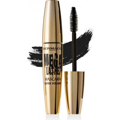 Dermacol řasenka pro super objem s panoramatickým efektem Mega Lashes Super Volume Brown 13 ml – Zboží Dáma