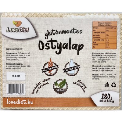 BodyLoveDiet Bezlepkové dortové oplatky neplněné 180 g – Zboží Mobilmania