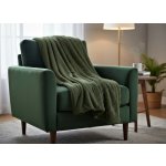 Mybesthome Přehoz na křeslo - sedačku LUXURY olivová 70x160 cm – Zboží Dáma