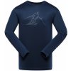 Pánské sportovní tričko Alpine Pro Lous pánské funkční triko s dlouhým rukávem MTSB858 perská modrá