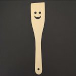 AMADEA Dřevěná obracečka s obličejem, masivní dřevo, 28 cm – Hledejceny.cz