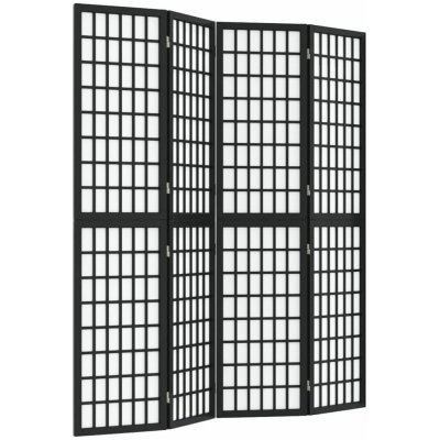 vidaXL Paraván skládací japonský styl 160 × 170 cm černý 4dílný 352080 – Zboží Dáma