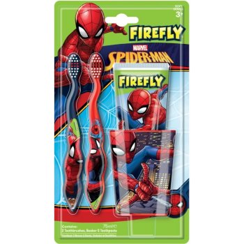 Marvel Spiderman zubní pasta Spiderman 25 ml + zubní kartáček Spiderman 1 ks + kryt na zubní kartáček Spiderman 1 ks dárková sada