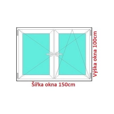 Soft Dvoukřídlé plastové okno 150x100 cm O+OS – Zbozi.Blesk.cz