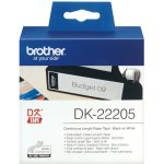 Papírová role Brother DK22205, 62 mm x 30,48 m, bílá, odolná, 1ks