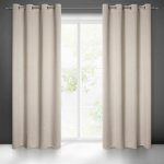 EUROFIRANY ZATEMŇOVACÍ ZÁVĚS NA KROUŽCÍCH AMARO 140X250 CM BÉŽOVÁ – Hledejceny.cz