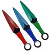 Nůž pro bojové sporty X Velké nože "KUNAI - COLOR RANGERS" - 3 ks