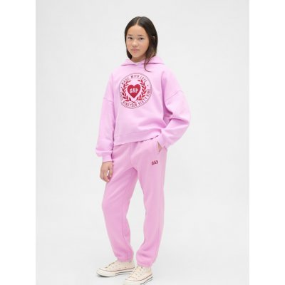 GAP Dětské tepláky Logo VintageSoft Růžová – Zboží Dáma