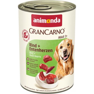 Animonda GranCarno Adult Beef a kachní Hearts 6 x 400 g – Hledejceny.cz