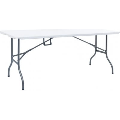 OMAXI 800776 Skládací zahradní stůl bílý 180 x 72 x 72 cm HDPE – Hledejceny.cz