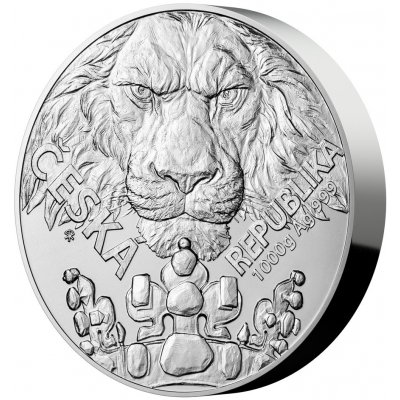Česká mincovna Stříbrná kilogramová mince Český lev stand 1000 g – Zboží Mobilmania