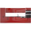 Kuchyňská linka Belini NAOMI Premium Full Version 360 cm červený lesk s pracovní deskou