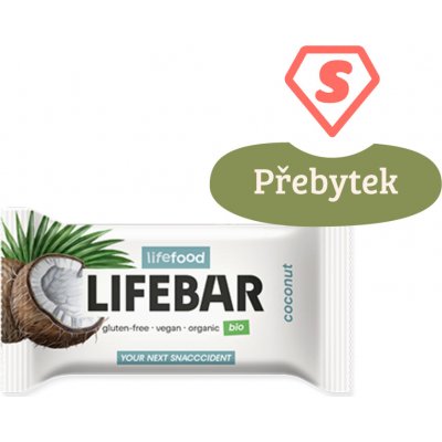 Lifefood Bio tyčinka Lifebar kokosová RAW 25 g. – Sleviste.cz