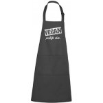 Dobrý Triko Zástěra s potiskem Vegan protože chci Antracitová – Hledejceny.cz