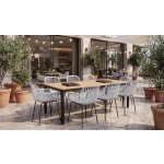 Nábytek Texim Zahradní jídelní set MILANO + 8x židle GABY šedá – Hledejceny.cz