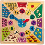 Small Foot Vkládací výukové puzzle nauč se hodiny – Zboží Dáma