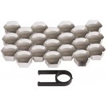 MAX 6 Kryty šroubů kol 17mm, sada 21ks - chrom | Zboží Auto