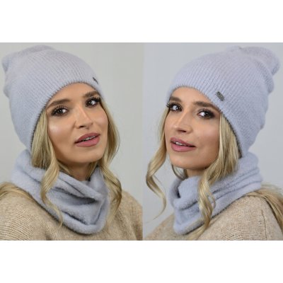 Fashionweek alpakový zimní set čepice komin ZIZI-AL2 šedý – Hledejceny.cz