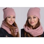 Fashionweek dámský zimní set čepice a šála ZIZI-K6 světle růžová – Hledejceny.cz