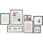 Giftdecor Nástěnné fotorámečky MURAL, 8 rámečků různých velikostí, černé – Hledejceny.cz