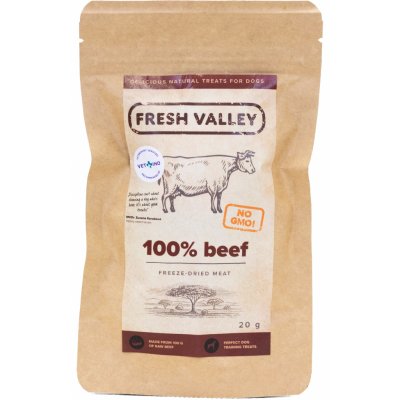 Fresh Valley lyofilizované pamlsky hovězí Dog treats lyo reeze dried 20 g