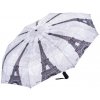 Deštník Blooming Brollies Paris skládací plně automatický deštník bílo černý