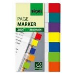 SIGEL Záložky, 7x40 lístků, 12x50 mm SIGEL Transparent, mix barev ,balení 280 ks – Hledejceny.cz