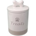 Keramická dóza na pamlsky DOG FANTASY s úchytkou ve tvaru kosti 13,5x21,5 cm 1500 ml – Zboží Mobilmania