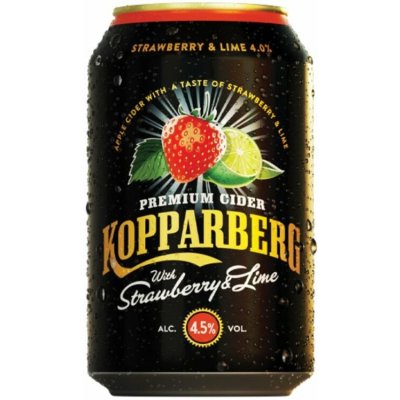 Kopparberg Strawberry&Lime Cider 4,5% 0,33 l (plech) – Zbozi.Blesk.cz