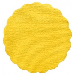 Rozetky do podšálku PREMIUM Ø 9 cm žluté [40 ks] (89805)