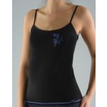 Gina dámské košilka, úzká ramínka, bezešvé, s potiskem Bamboo Cotton 08989P černá ocelová – Zboží Mobilmania