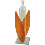 Skleněná váza na 1 květinu tulipán, oranžové listy – Hledejceny.cz