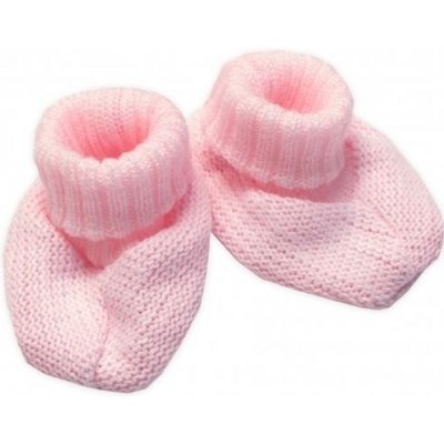 Baby Nellys star hand made pletené botičky capáčky růžové – Sleviste.cz