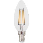 Diolamp LED Filament Candle žárovka čirá C35 5W/230V/E14/4000K/690Lm/360°/Dim – Hledejceny.cz