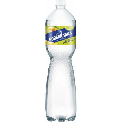 Poděbradka citrus mix jemně perlivá voda 6 x 1,5 l – Sleviste.cz