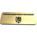 CzechMade Gravírovaná cedule s vlastním textem i logem - A6 105x148mm Barva desky: ZLATÁ DESKA / ČERNÉ GRAVÍROVÁNÍ – Zboží Mobilmania