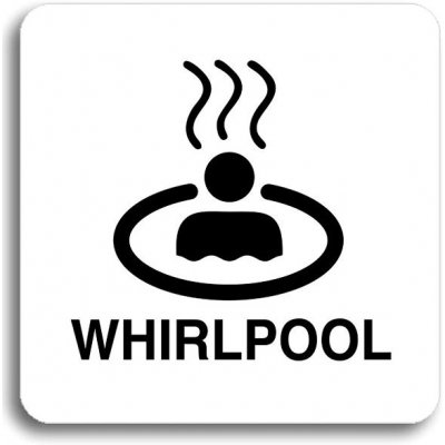 Accept Piktogram "whirlpool II" (80 × 80 mm) (bílá tabulka - černý tisk bez rámečku) – Zbozi.Blesk.cz