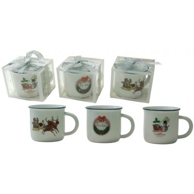 PROHOME Hrnek keramický vánoční různé dekory 70 ml – Zboží Mobilmania