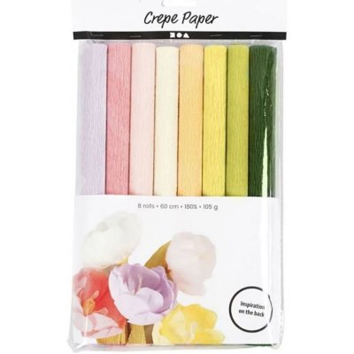 creativ company Krepový papír sada - pastelový mix (8ks) – Zboží Dáma