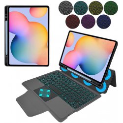 Techsuit KeyTab Pro Pouzdro s RGB Bezdrátovou Klávesnicí a Držákem na Stylus Samsung Galaxy Tab S6 Lite 2020/2022/2024 KF2326461 Černé