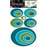 Anděl 1061 samolepící dekorace modré elipsy 70x42cm – Zboží Mobilmania