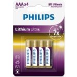 Philips Ultra Lithium AAA 4ks FR03LB4A/10 – Zboží Živě