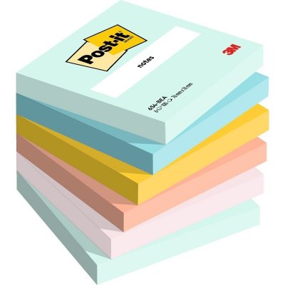Bloček samolepící 3M Post-it Beachside, 76x76 mm, pastelový mix, 6x100 lístků – Hledejceny.cz